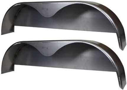 72?G10-3/4 Tandem Axle Steel Trailer Fender w/Back Plate Welded In (2-Pack)