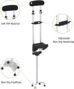 Support Way Under Arm Aluminum Pain Free Knee Crutch with Widened Base