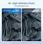 Photon Mono 2,Resin 3D Printer with 6.6'' 4K + LCD Monochrome Screen,Upgraded Matrix with High-Precision Printing,Enlarge Print volume 6.49'' x 5.62'' x 3.5''