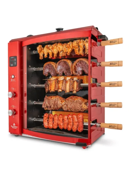 Brazilian Flame Churrasco? Gas Rotisserie Oven Grill Roaster with Auto Rotating Skewers for Rotisserie Chicken,Brazilian Style BBQ and Churrasco,Shawarma Machine,Propane Grill - 2024 Series