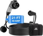 SEGUMA EV Charger Extension Cable,21ft 40Amp Extension Cable Compatible