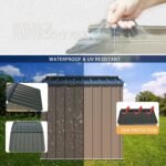 UDPATIO Outside Lockable Metal Garden Shed Steel Anti-Corrosion Outdoor Storage House