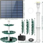 3 Tiered Bird Bath with 3.5W Solar Pump DIY Solar Fountain