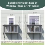 TIMHAKA Cat Window Perch for Large Indoor Cats - for Sunbathing