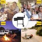 Vebreda Outdoor BBQ Grill Charcoal Barbecue Pit Patio Backyard Meat Cooker Smoker