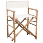 2 Folding Bamboo Director's Chairs