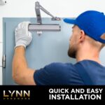 LYNN HARDWARE Medium/Heavy Duty Commercial Door Closer - US26D Aluminum