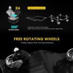 VIVOHOME Heavy Duty Vehicle Mover Dolly of 4 Piece,Black