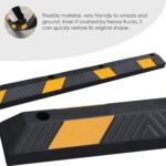 OranLite 72" inch 6' Feet Heavy Rubber Parking Curb,Installation Kits Included