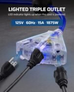 DEWENWILS Retractable Cord Reel,60FT Heavy Duty Extension Cord