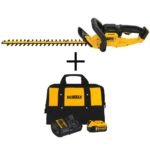 DEWALT 22 in 20V MAX LithiumIon Cordless Hedge Trimmer Tool Only with Bonus 20V MAX LithiumIon Starter Kit Included
