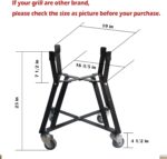 Dracarys Powder Coated Steel Rolling Outdoor Cart with Heavy Duty Locking Caster Wheels