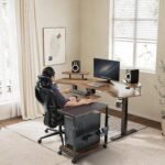 EUREKA ERGONOMIC Computer Tower Stand with Rolling Wheels & Mouse Pad