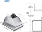 IKTCH Insert Range Hood with 2 Pcs Adjustable Lights and 3 Pcs Baffle Filters