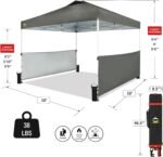 CROWN SHADES 10x10 Pop up Canopy Tent Instant Canopy with 150D Silver Coated