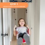 6 Piece Indoor Doorway Gym Set for Kids ÿ Indoor Swing for Kids Includes Kids Swing Chair,Rings,Hanging Trapeze,Ladder,Swinging Rope & Pullup Bar